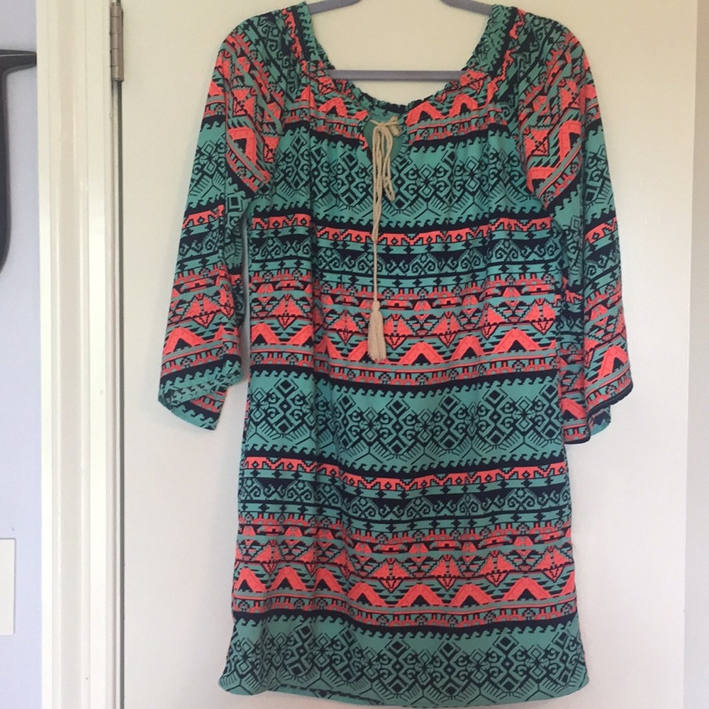 Fun comfortable dress. Multi colored